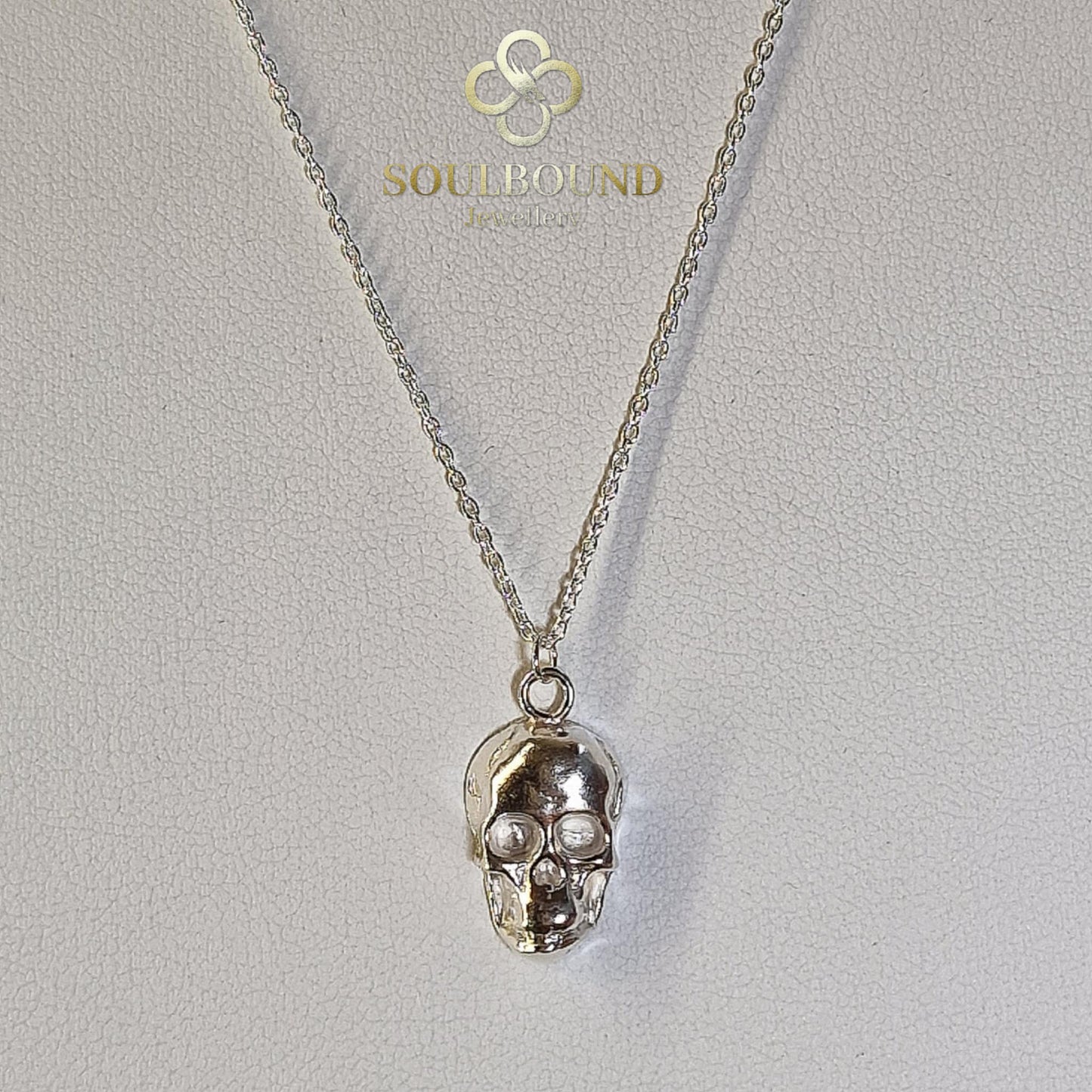 Fine Silver Skull Necklace