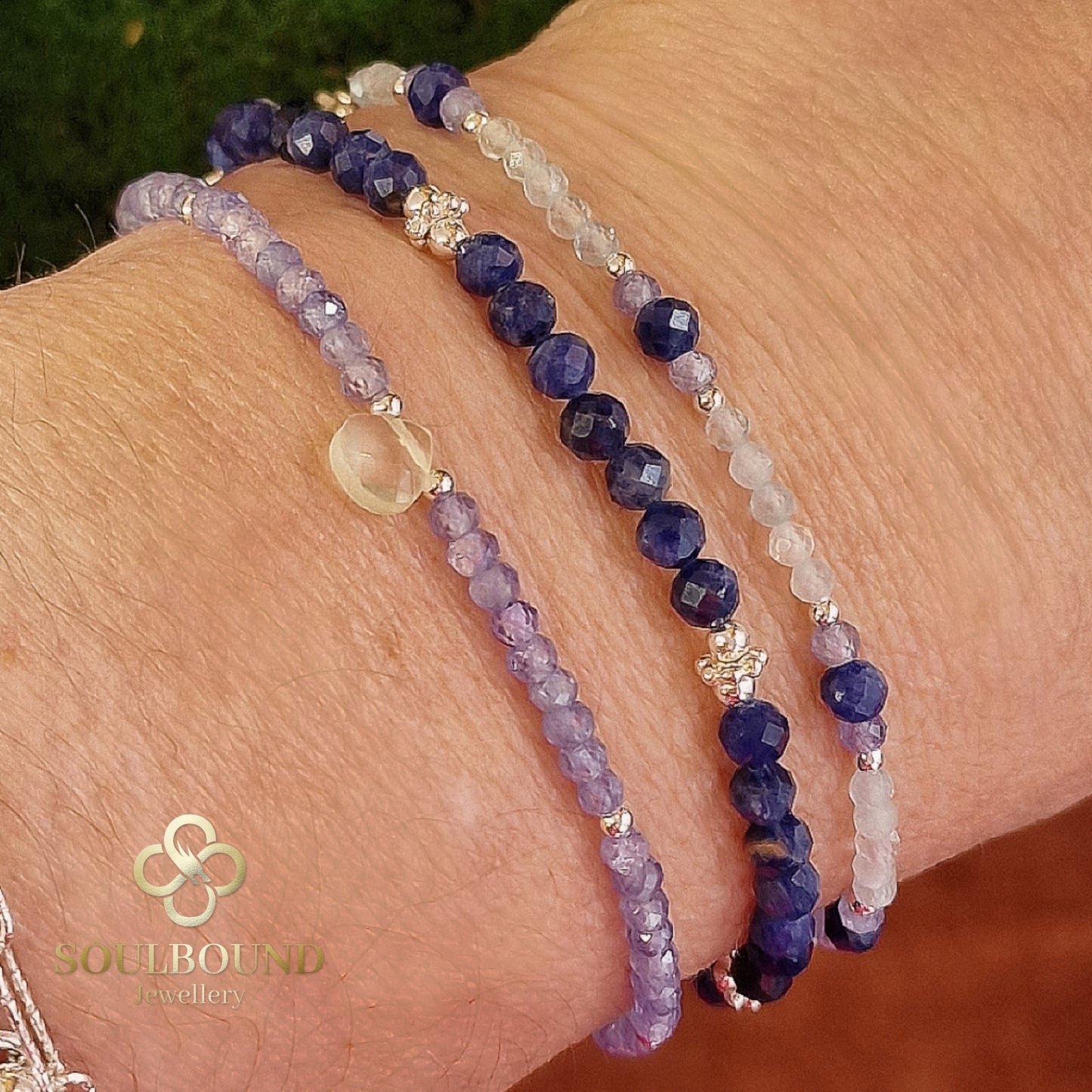 Sterling Silver Beaded Bracelet Set