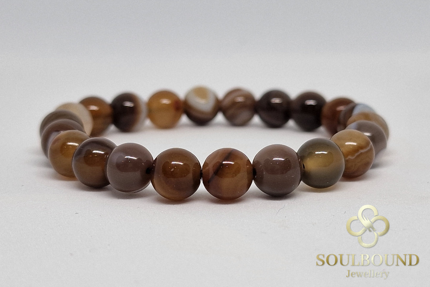Coffee Lace Agate Crystal Bracelet