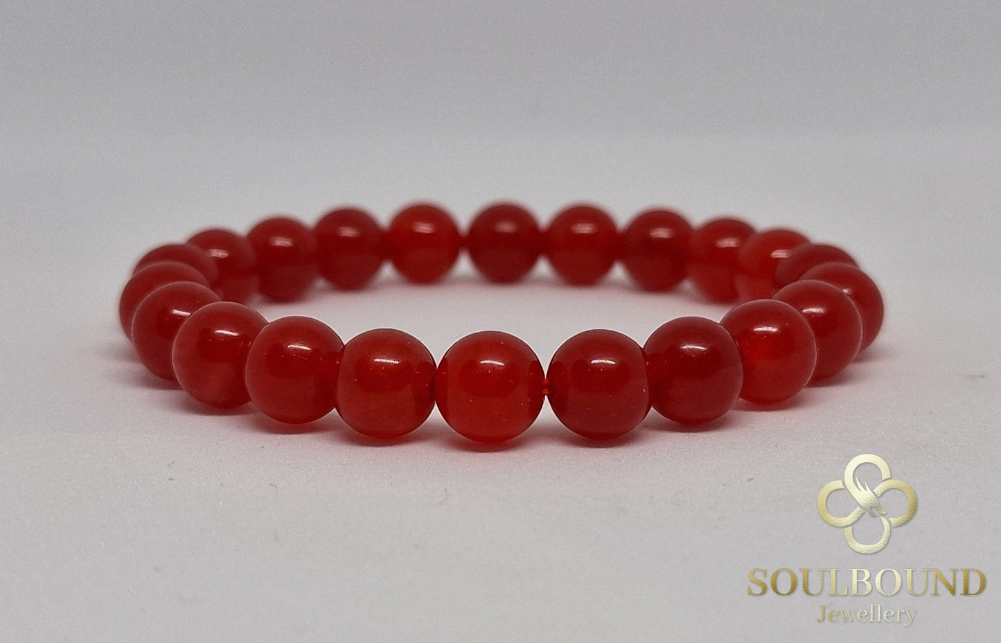 Red Chalcedony Crystal Bracelet (dyed)