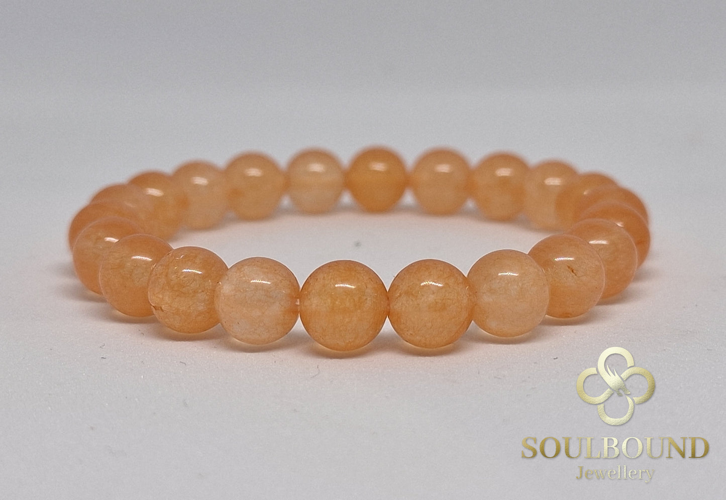 Orange Chalcedony Crystal Bracelet (dyed)
