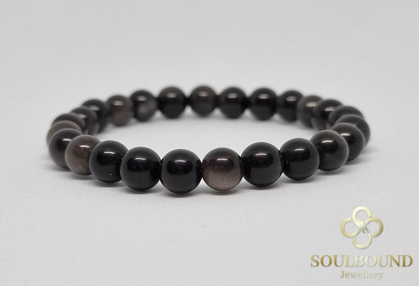 Silver Obsidian Crystal Bracelet