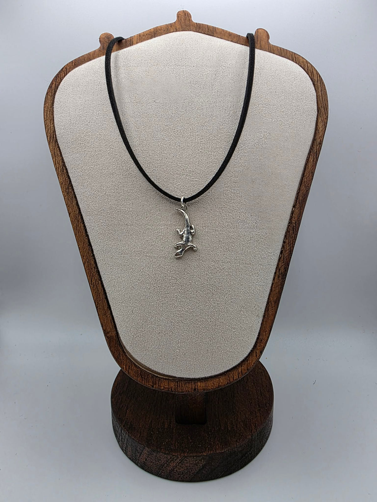 Fine Silver Lizard Necklace