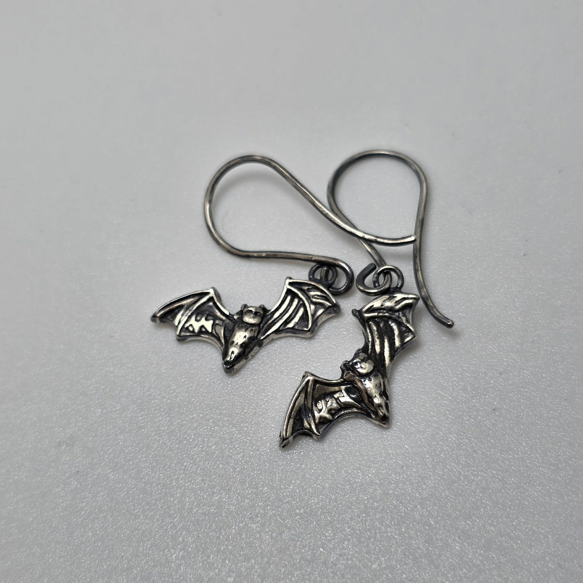 Silver Bat Earrings