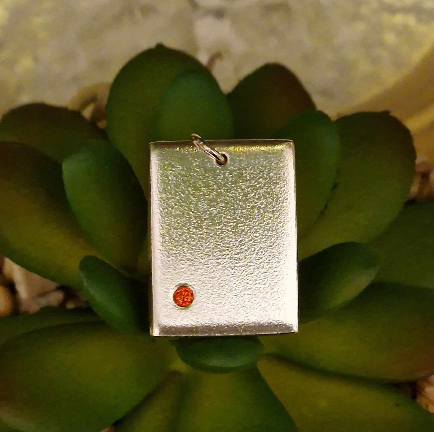 Sterling Silver Necklace with Gemmed Pendant