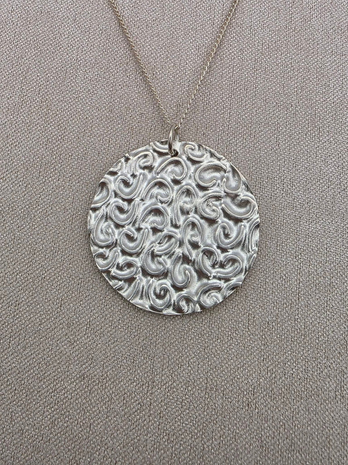 Fine Silver Mandala Keum Boo Necklace