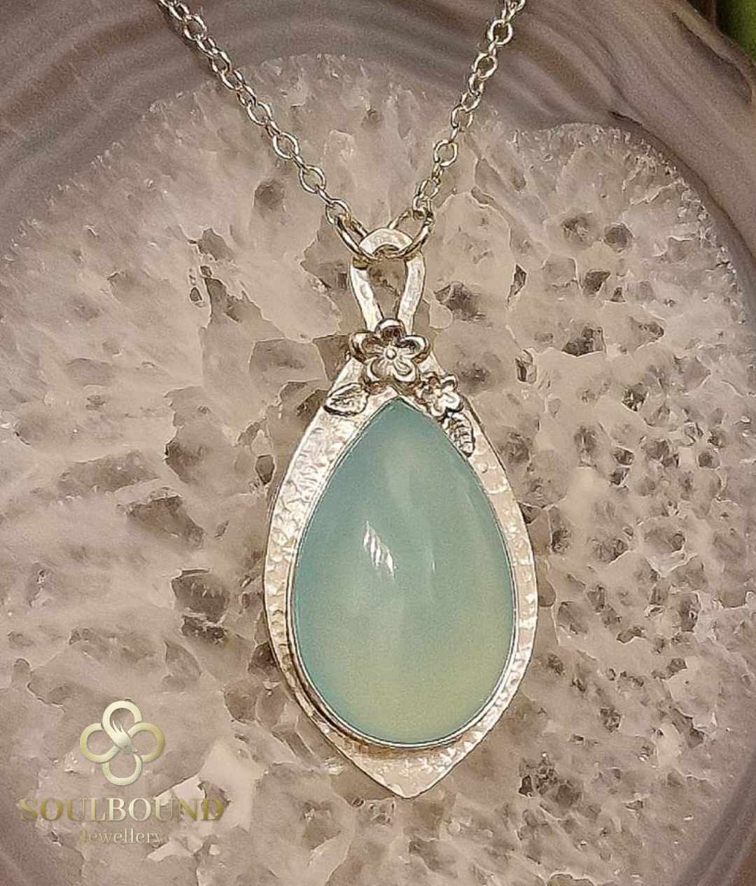 Sterling Silver Chalcedony Necklace