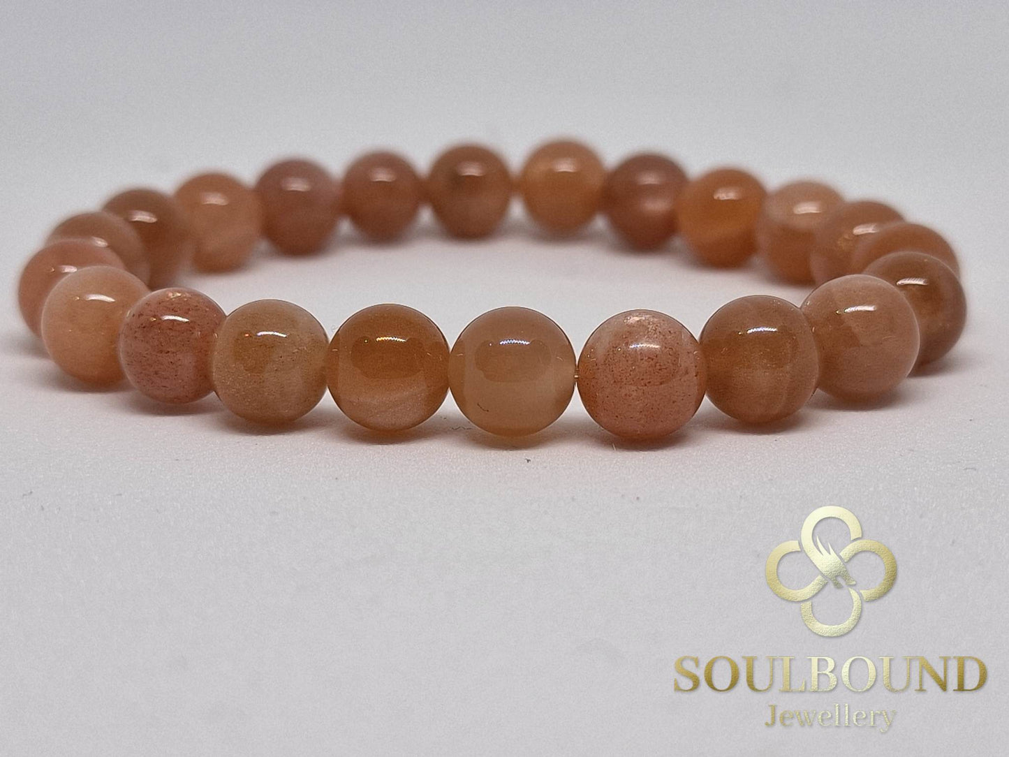 Peach Moonstone Crystal Bracelet