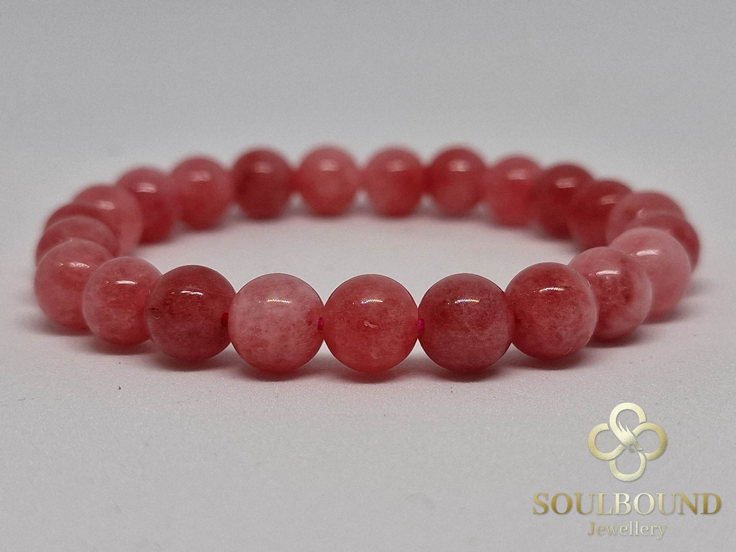 Pink Chalcedony Crystal Bracelet (dyed)