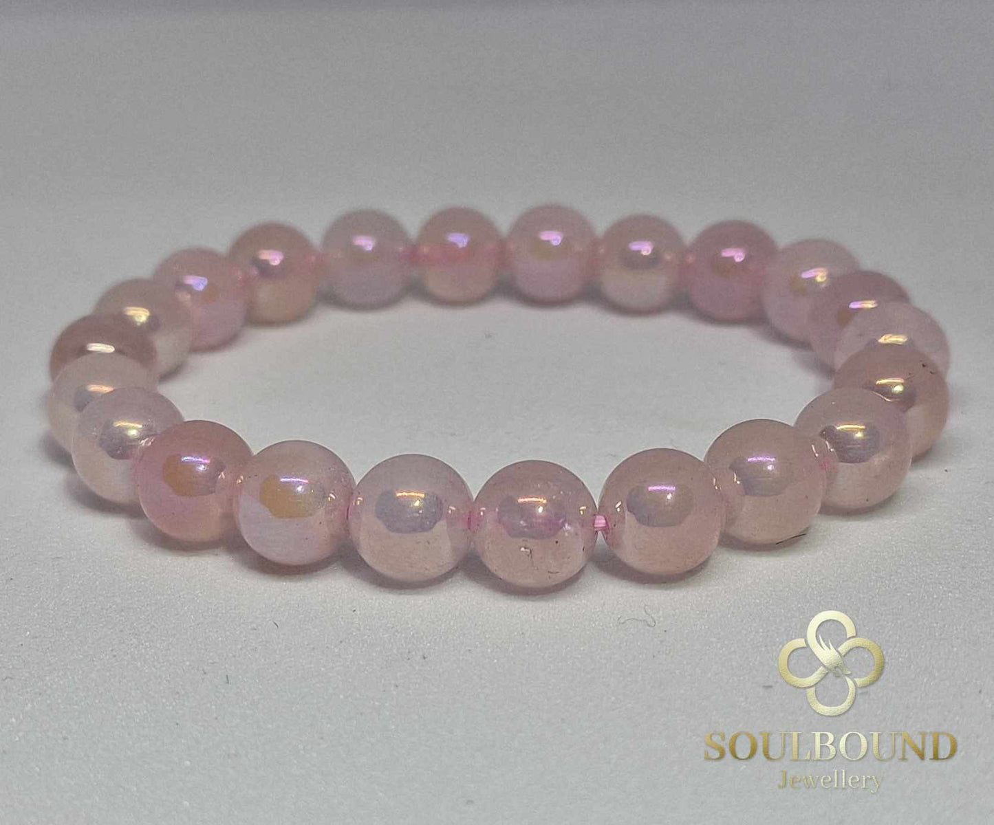 Aura Rose Quartz Crystal Bracelet