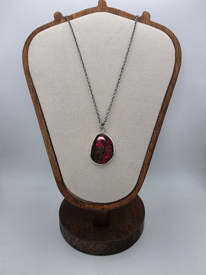 Ammolite Silver Necklace