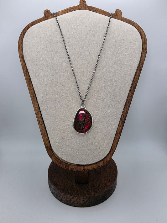 Ammolite Silver Necklace