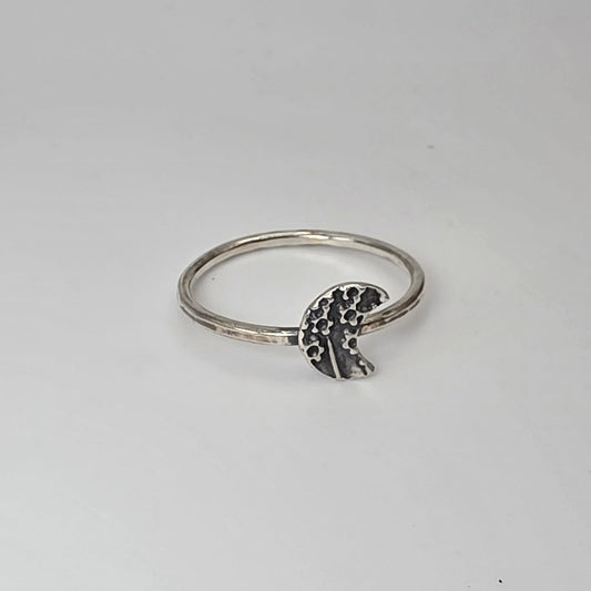 Silver Moon Ring