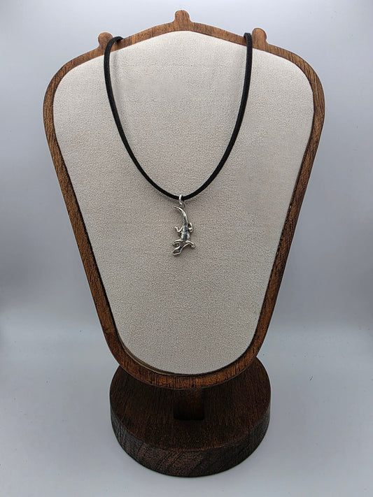 Fine Silver Lizard Necklace