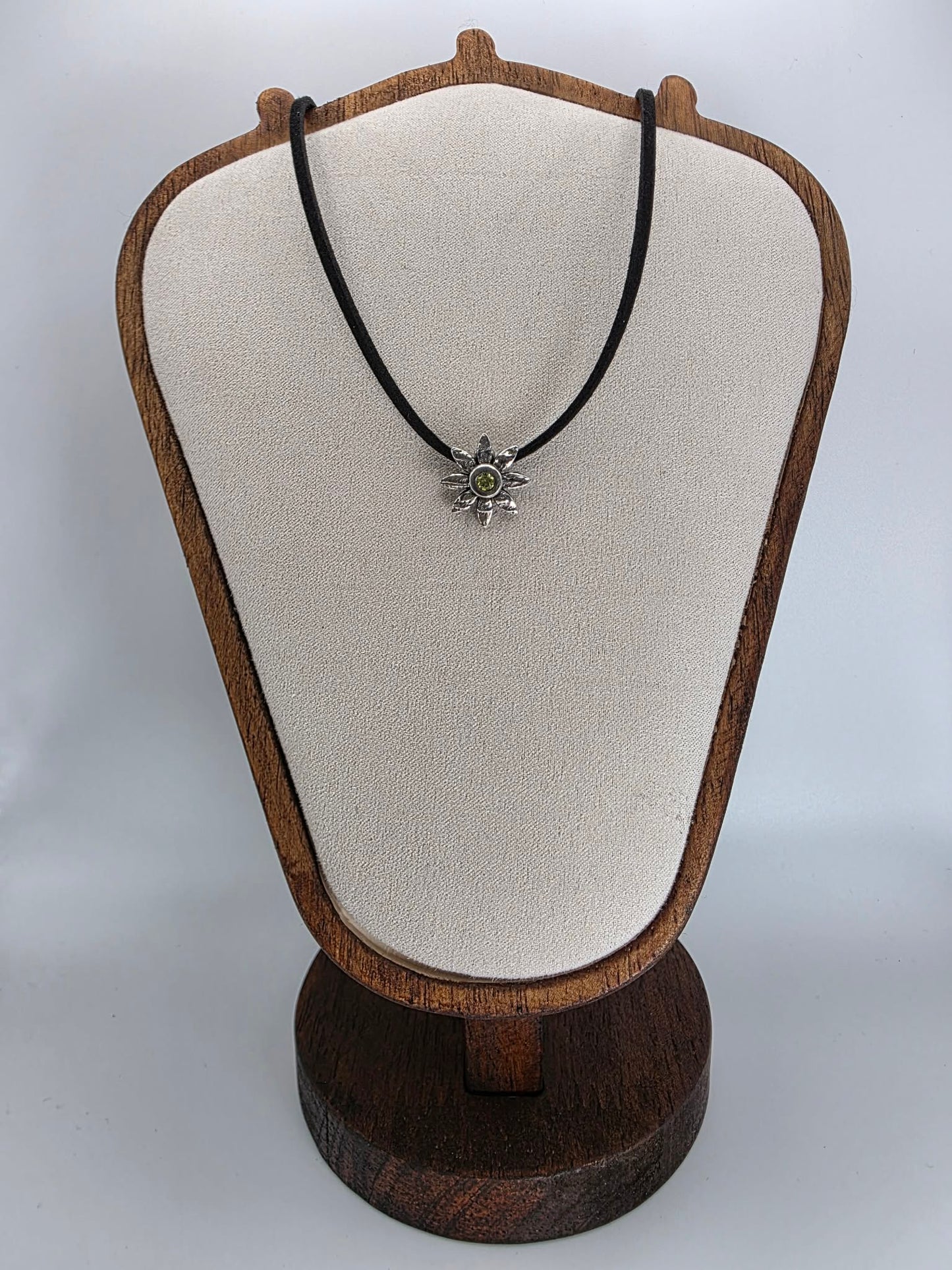 Fine Silver Flower Necklace