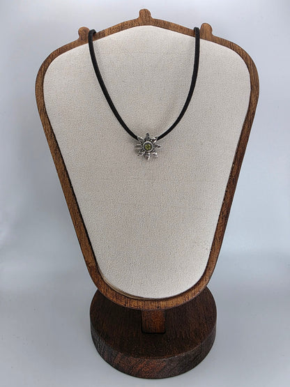 Fine Silver Flower Necklace