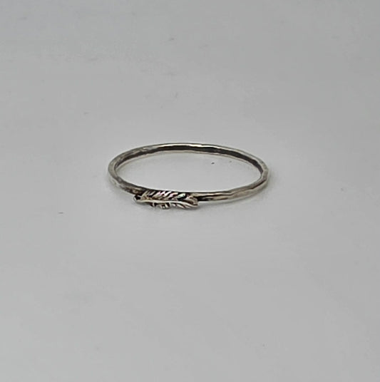 Silver Feather Ring