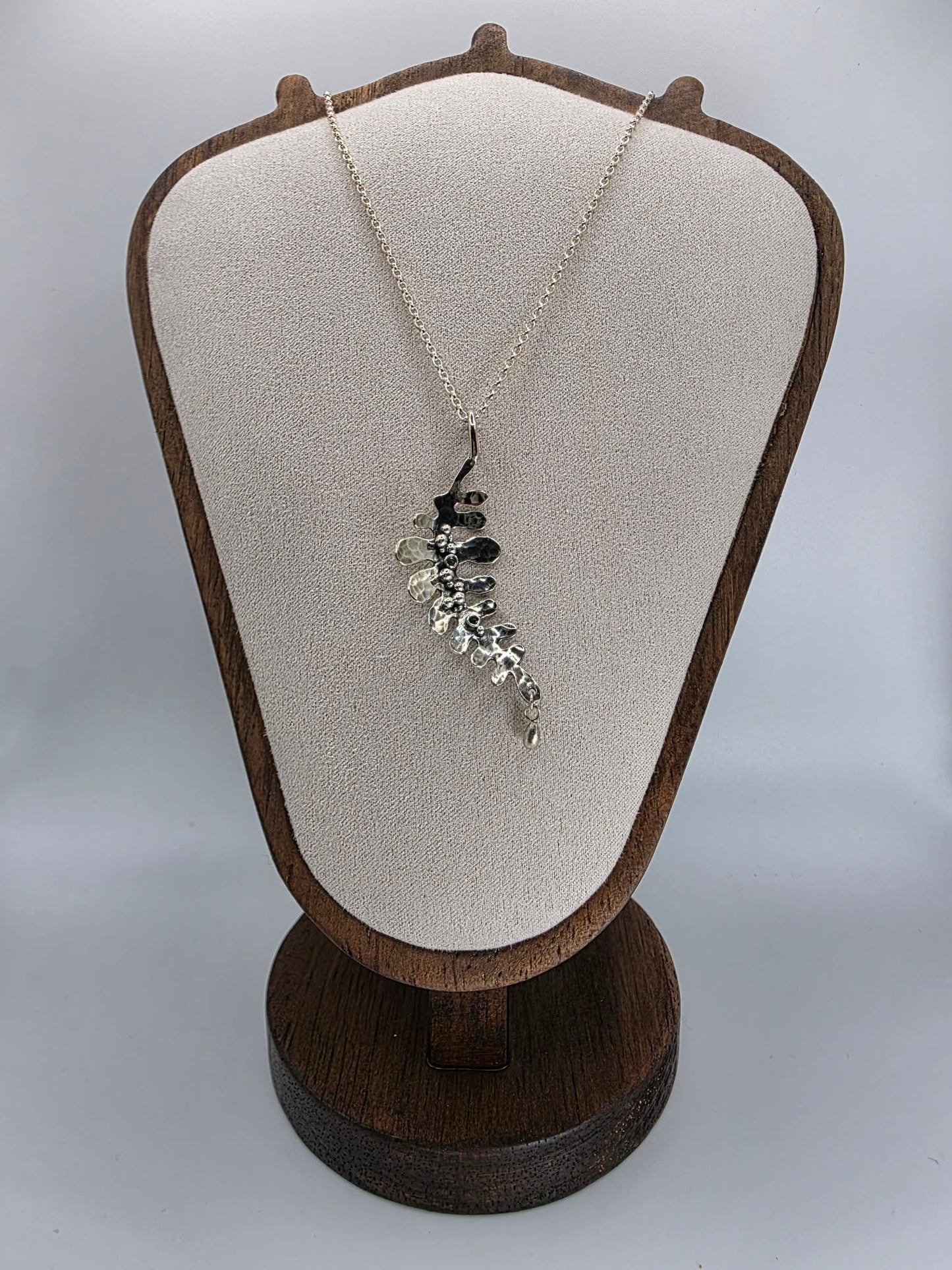 Sterling Silver Fern Necklace (Waterfall's Kiss)