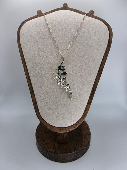 Sterling Silver Fern Necklace (Waterfall's Kiss)