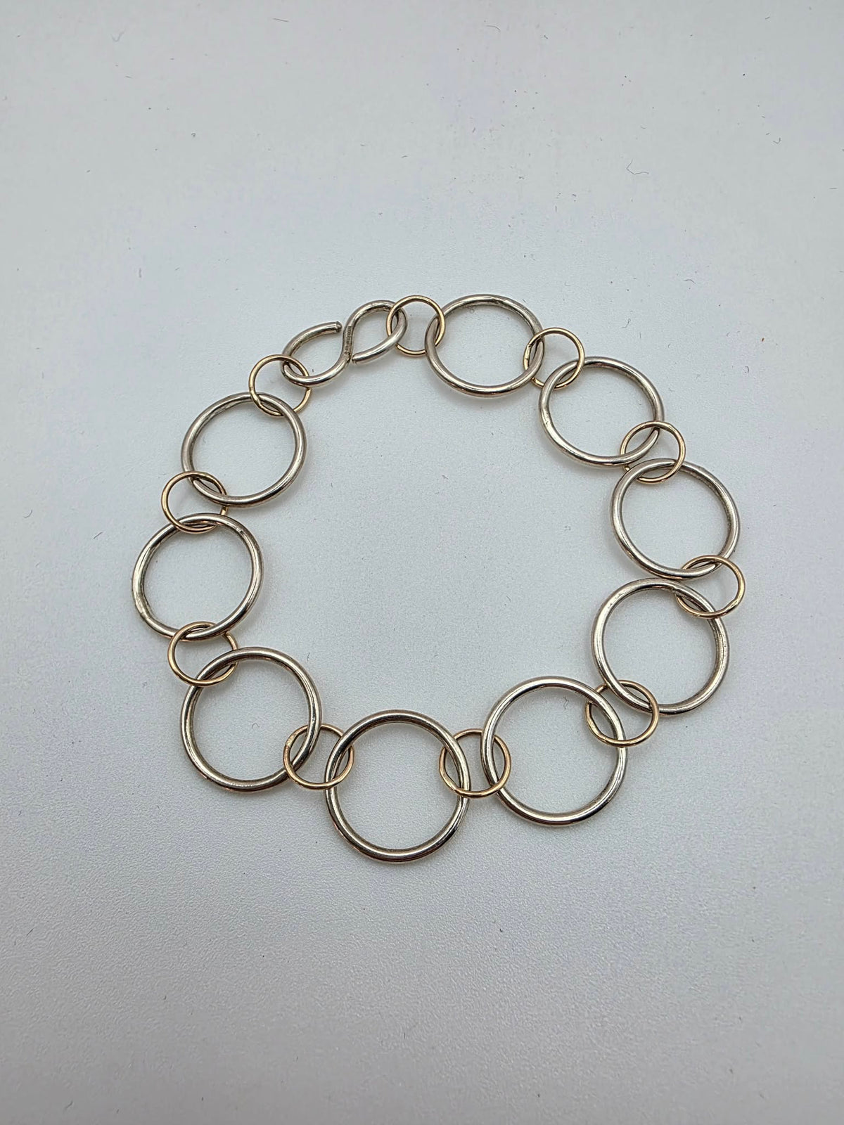 9ct Gold and Sterling Silver Chain Bracelet