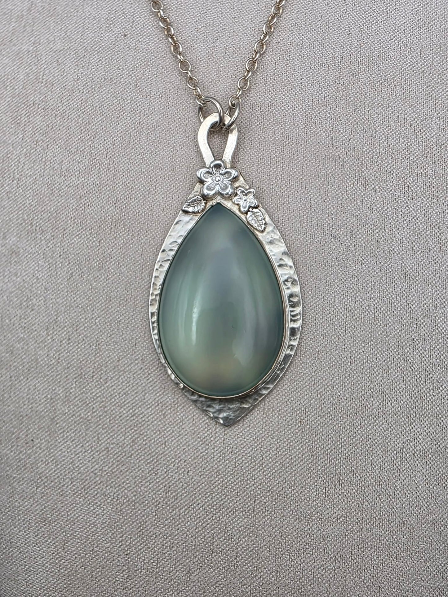 Sterling Silver Chalcedony Necklace