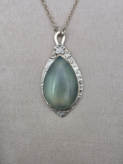 Sterling Silver Chalcedony Necklace