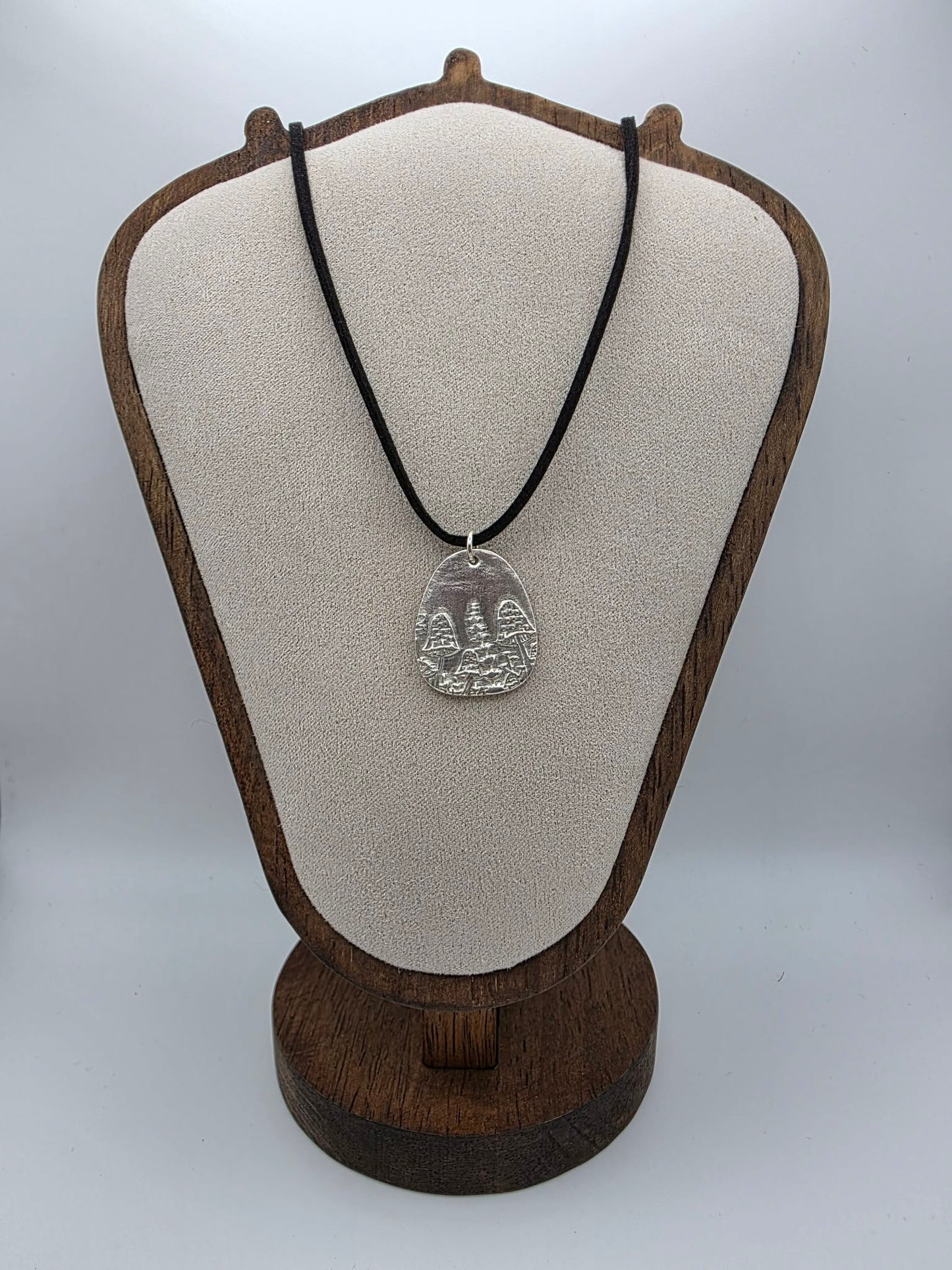 Fine Silver Fungi Necklace