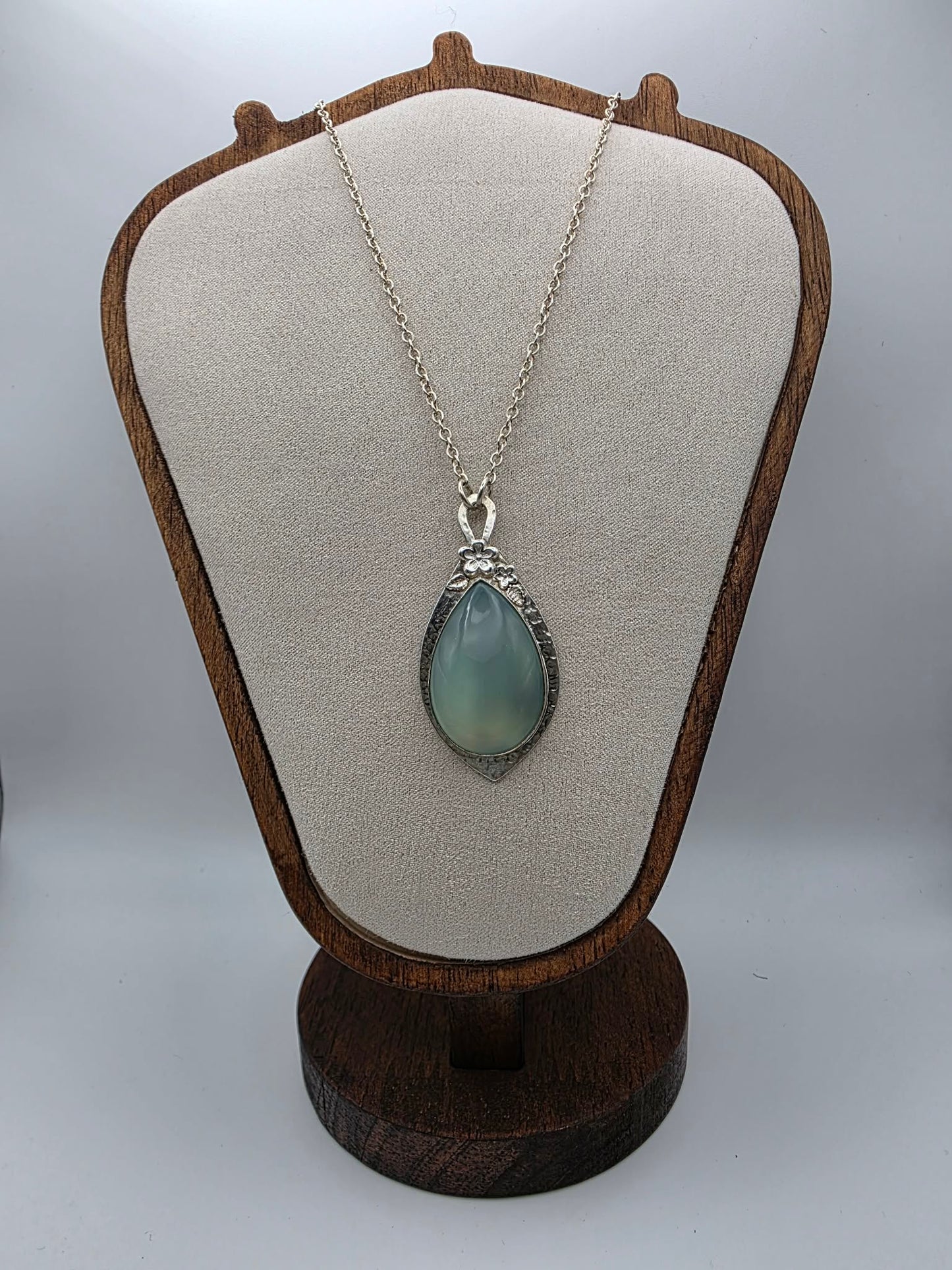 Sterling Silver Chalcedony Necklace