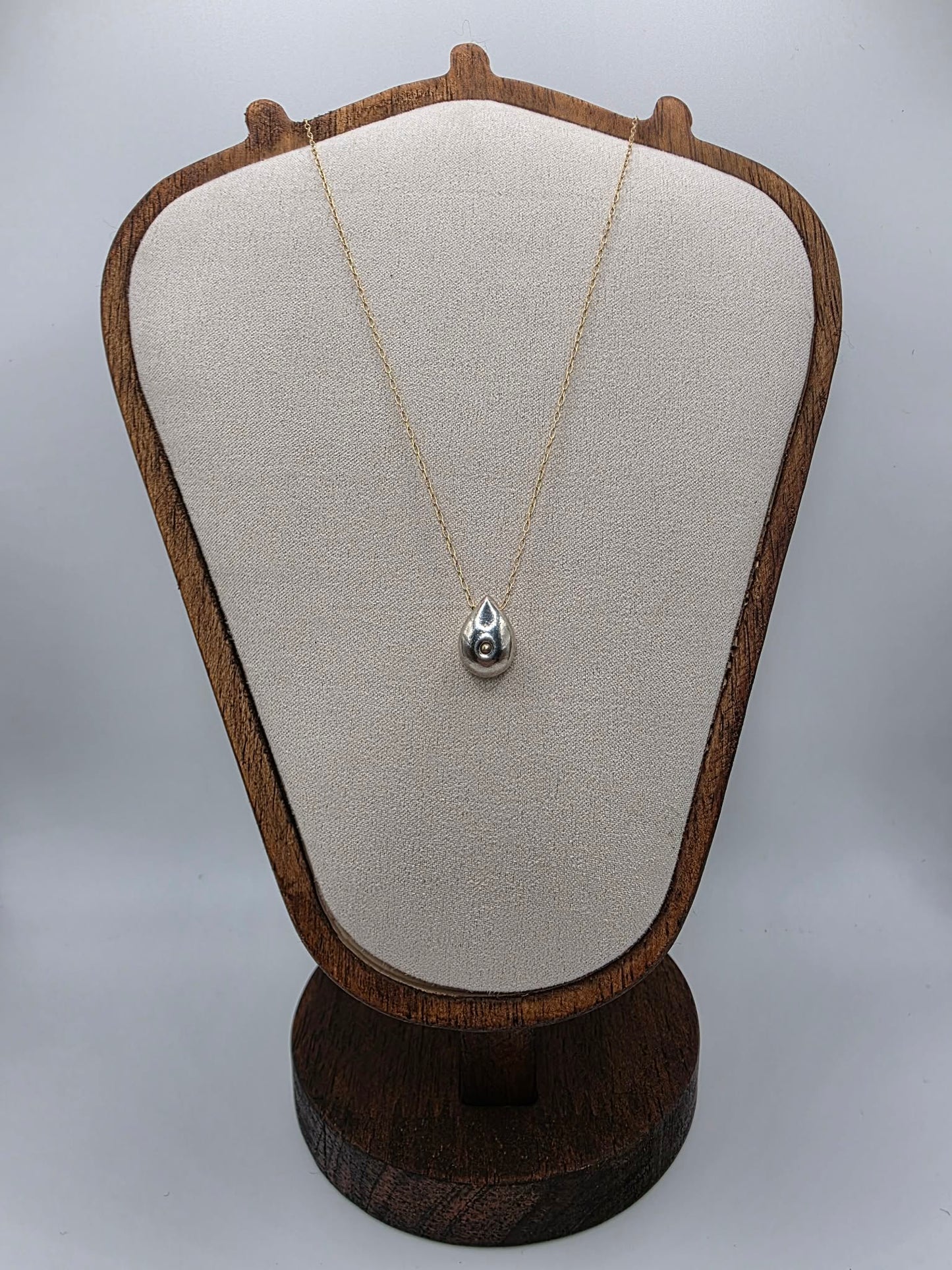 Fine Silver Raindrop Necklace