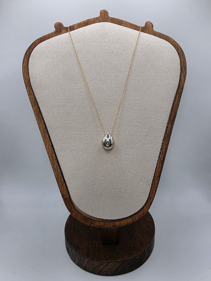 Fine Silver Raindrop Necklace