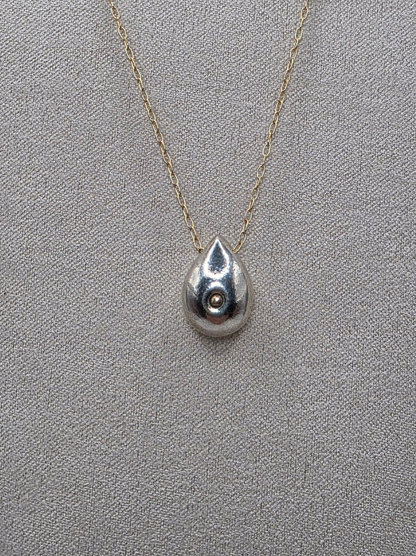 Fine Silver Raindrop Necklace