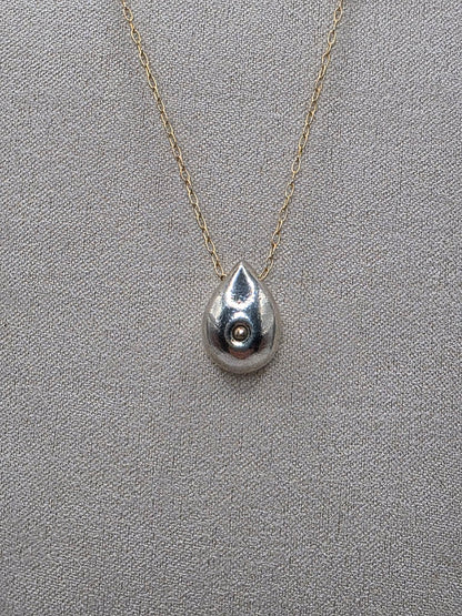 Fine Silver Raindrop Necklace