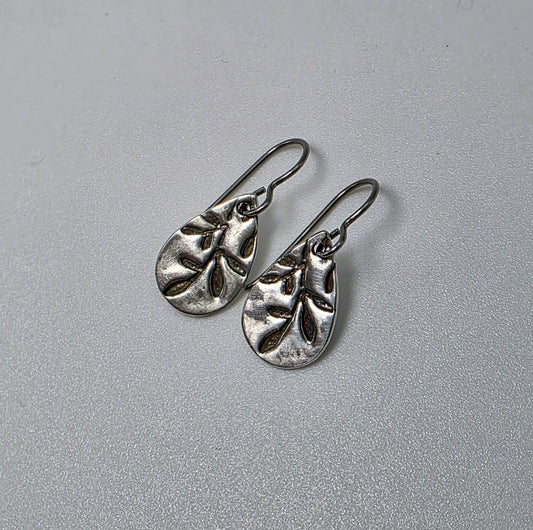 Silver Leaf Earrings