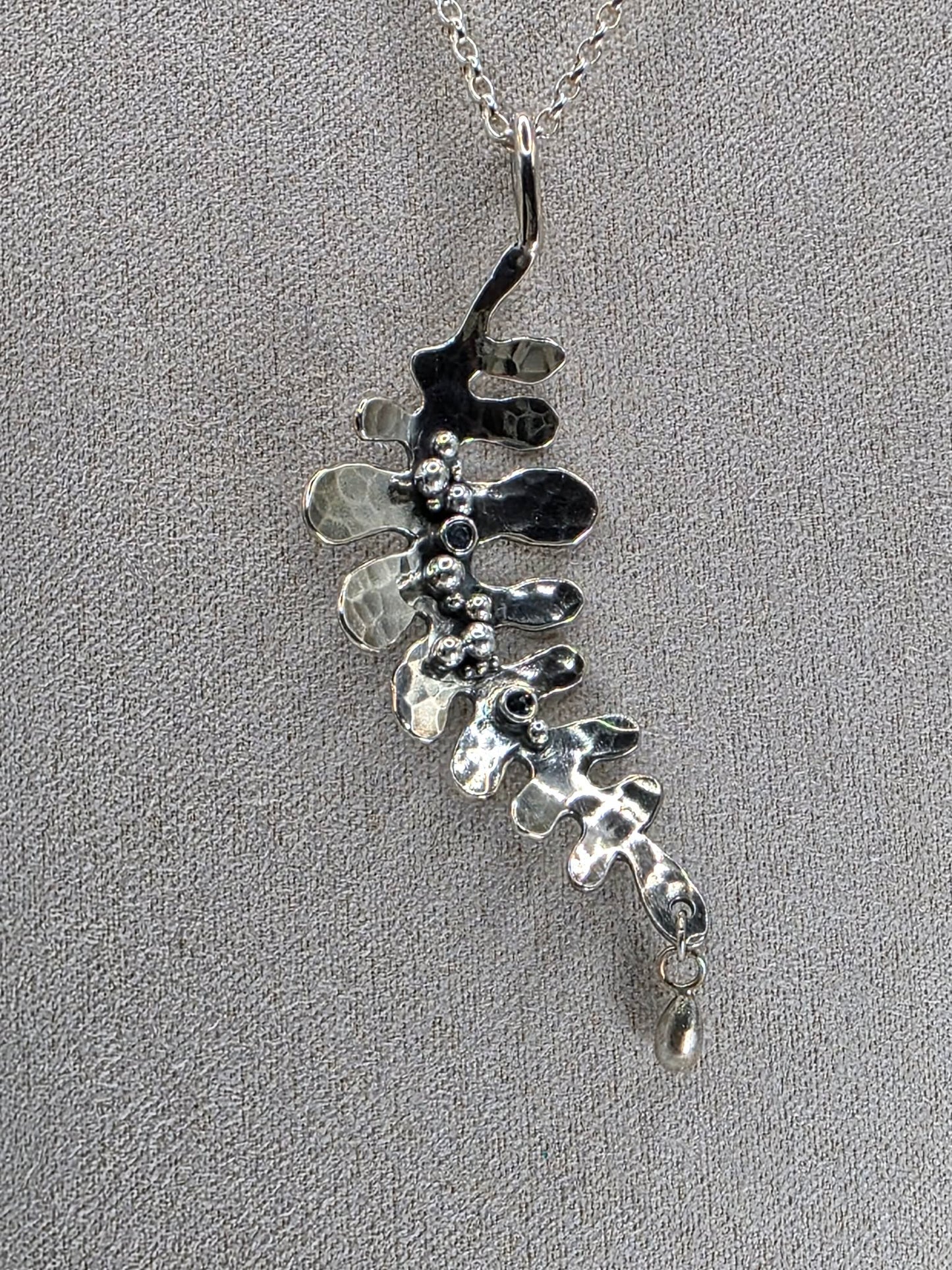 Sterling Silver Fern Necklace (Waterfall's Kiss)