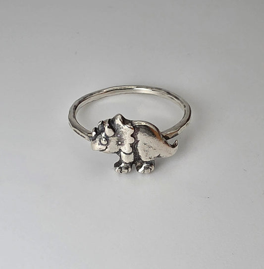 Silver Dinosaur Ring
