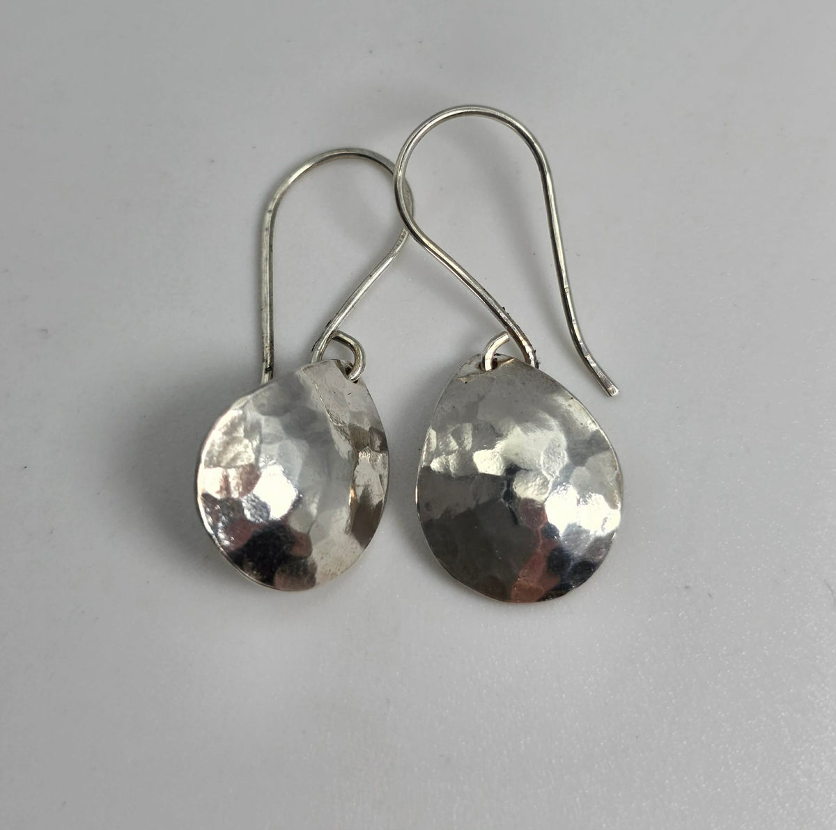 Silver Hammered Earrings