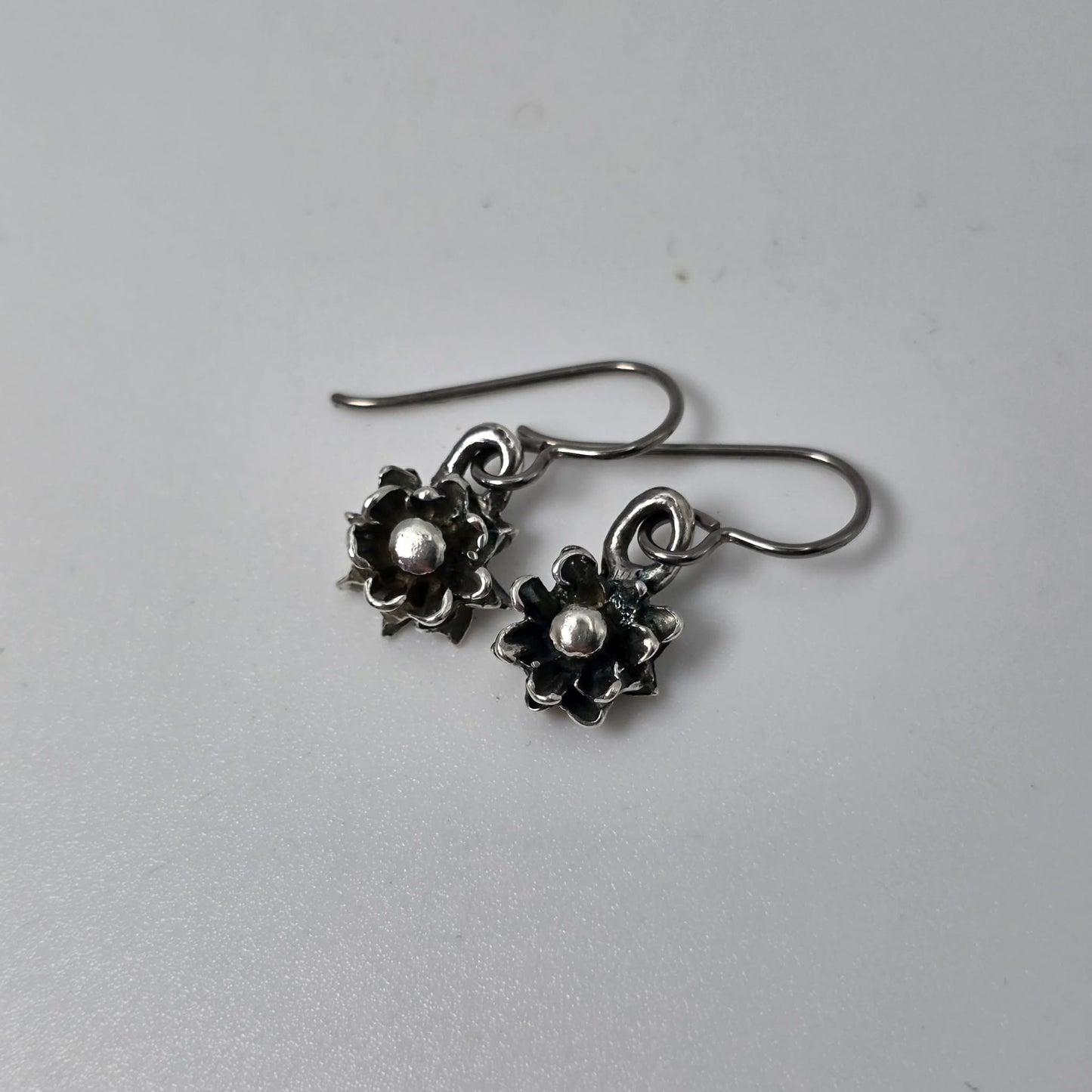 Silver Flower Earrings
