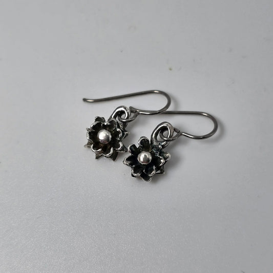 Silver Flower Earrings