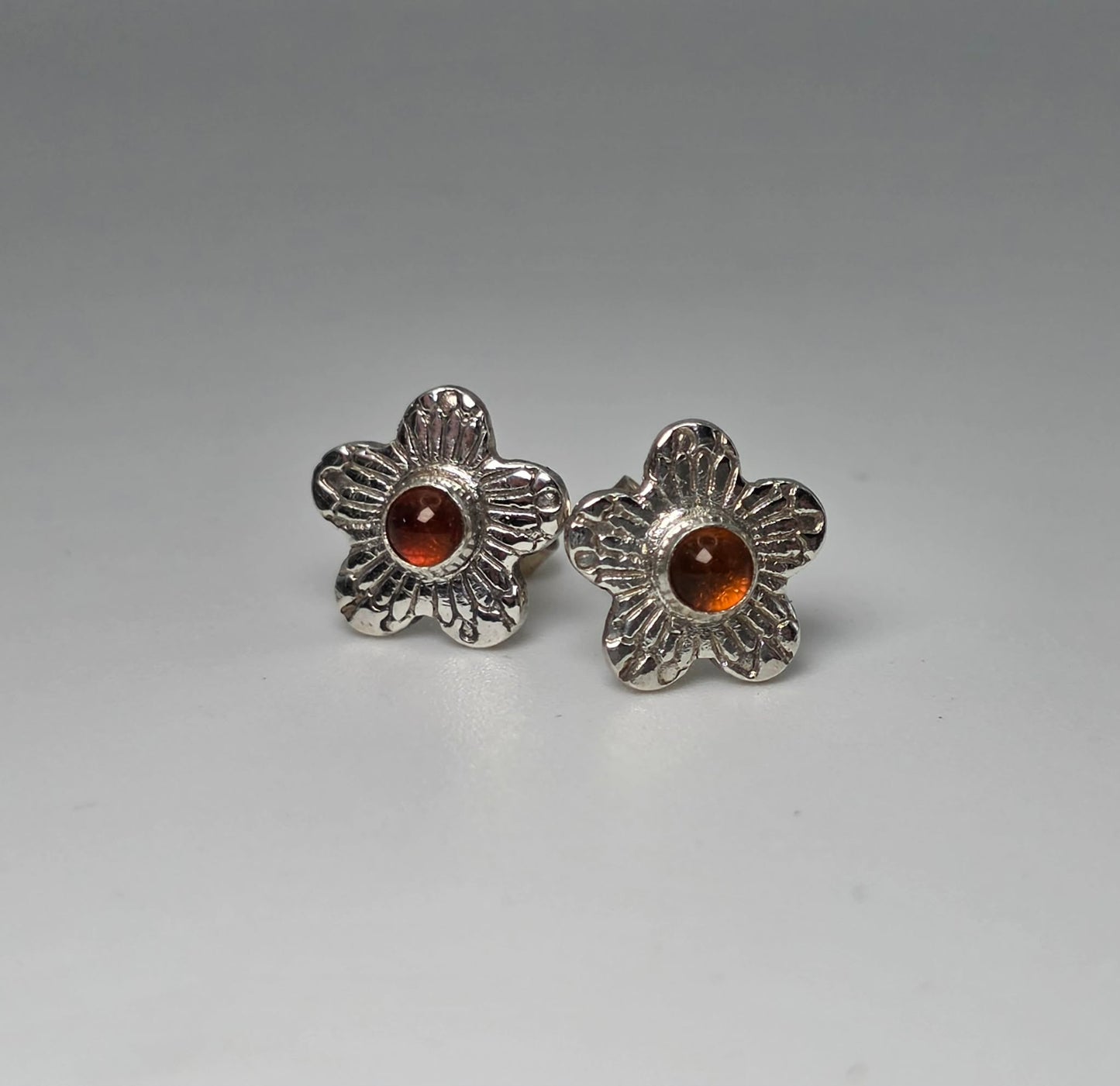 Amber Flower Earrings